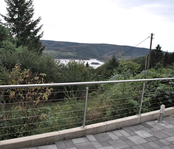 Blick auf den Rursee von der Terrasse