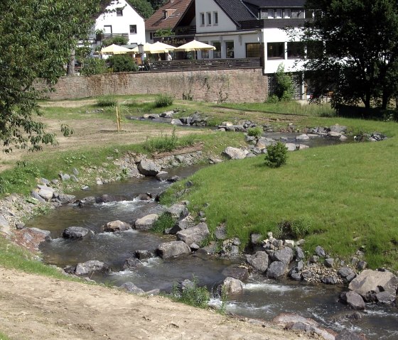 Blick auf die Fischtreppe, © Gemeinde Kreuzau